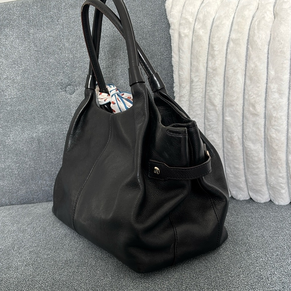 Kate Spade Stevie Black Leather Satchel Purse Bag - Picture 8 of 13